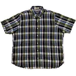 𝅺the New Ivy Brand Blue & Green Plaid Button-Up Shirt